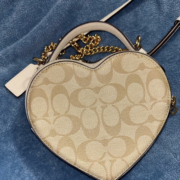 Coach Heart-Shaped Tan Crossbody Bag - Picture 3 of 5